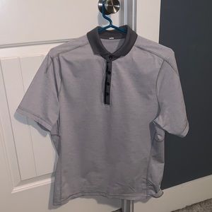 Grey and Charcoal Lululemon Tech Dry Polo